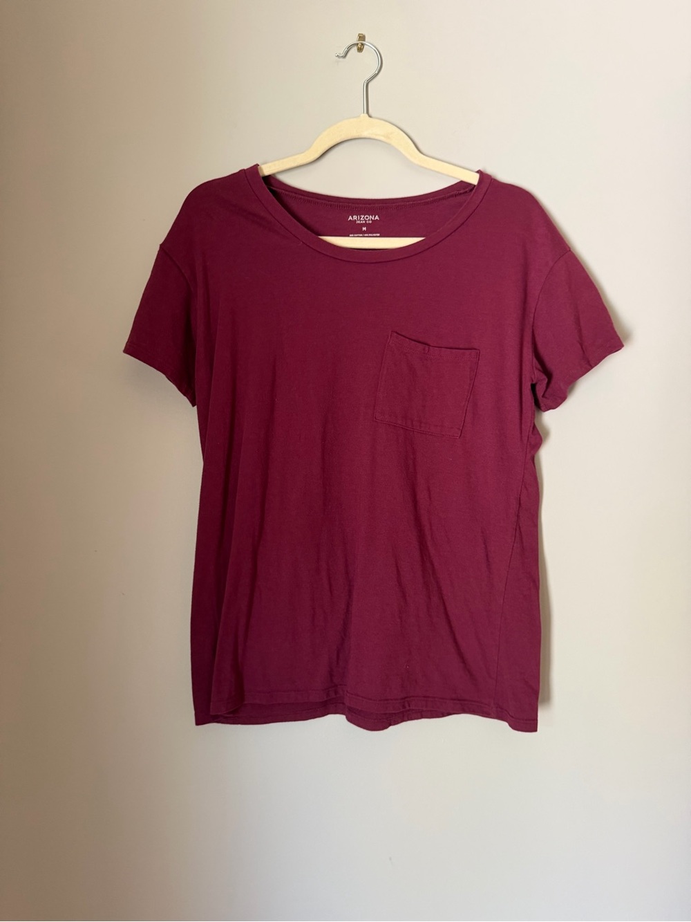 Arizona Jean Company Short Sleeve Pocket Tee - Wine